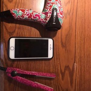 Mini Hair Straightener and Blow Dryer